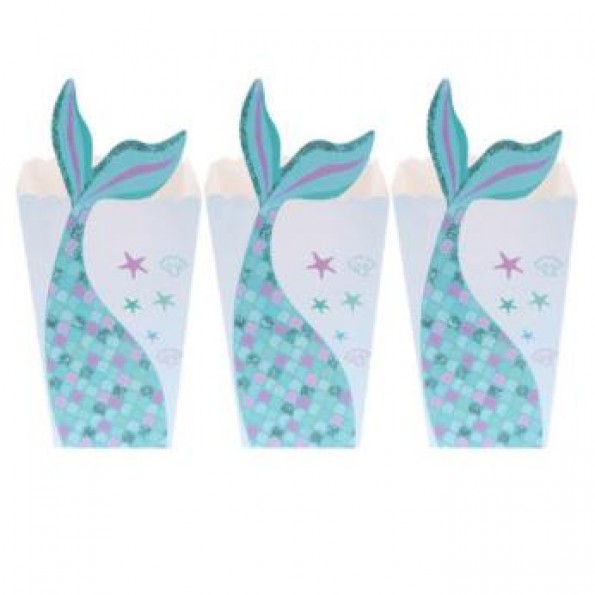 Mermaid Popcorn Box (Blue)